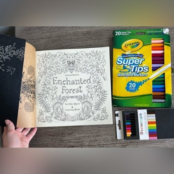 Coloring Books for Adults - Markers for Adult Coloring - Colored Pencils Set - Picture 2 of 4